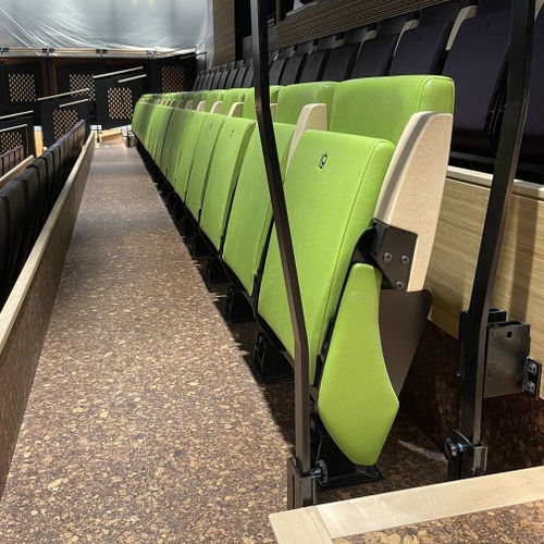 Contemporary auditorium seating - Flex Nova - Jezet Seating - fabric / beech / painted metal