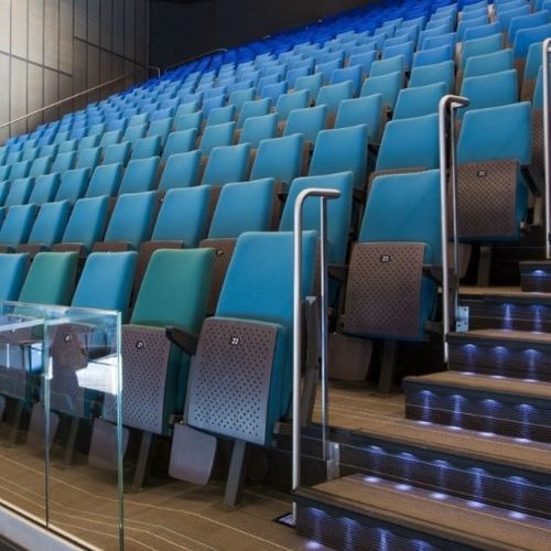 Contemporary auditorium seat - Granada - Jezet Seating - indoor / in fire-retardant fabric / painted metal base