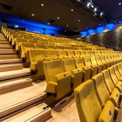 Contemporary auditorium seating - Plaza - Jezet Seating - in fire-retardant fabric / beech / metal