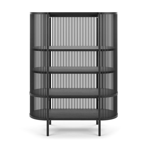 Contemporary display cabinet - BASTONE - Poiat | Furniture - free-standing / oak / solid wood
