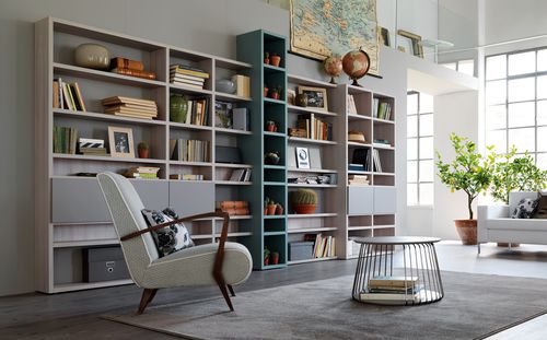 High bookcase - CITYLIFE 35 - Doimo City Line - wall-mounted / contemporary / wooden