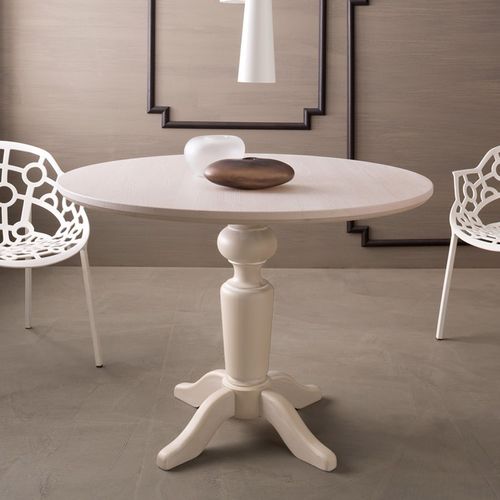 Traditional dining table - Callesella - wooden / round / central base