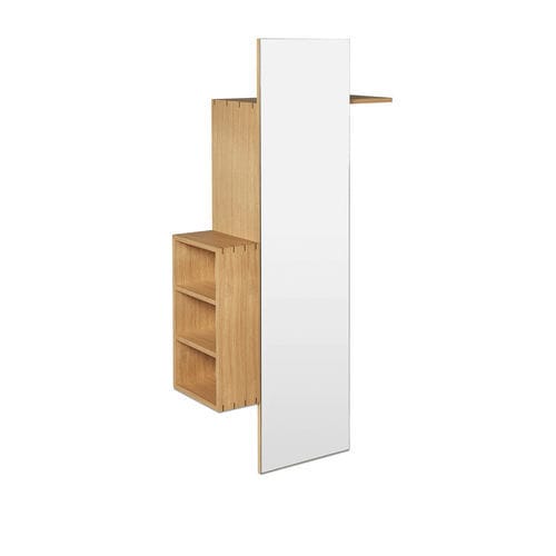 Contemporary entryway cabinet - Bon - Ferm Living - wall-mounted / oak / with storage compartment