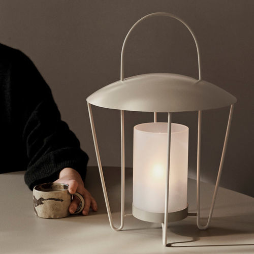 Contemporary lantern - Abri - Ferm Living - glass / stainless steel / other light sources