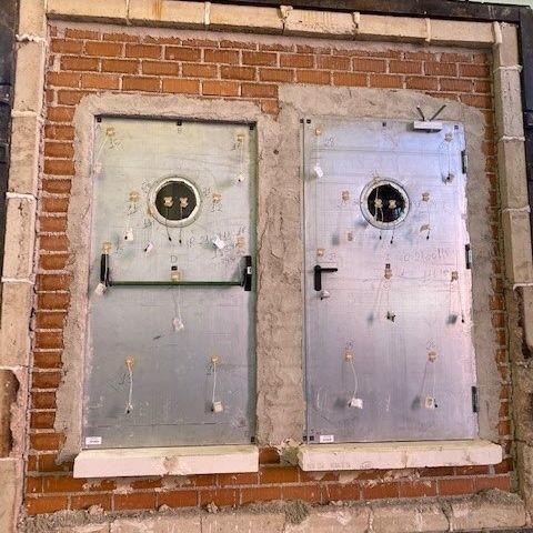 Entry door - EI2-120 - Asturmadi - steel / swing / contemporary