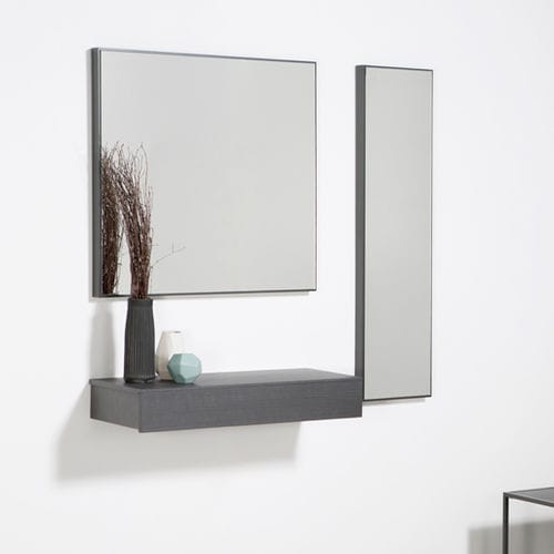 Wall-mounted mirror - ESTIL - MASIS - contemporary / rectangular / wooden