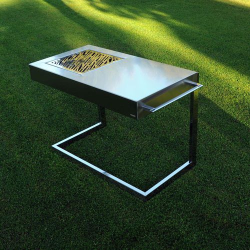Charcoal barbecue - AKAN FORCE - Fesfoc - wall-mounted / free-standing / stainless steel