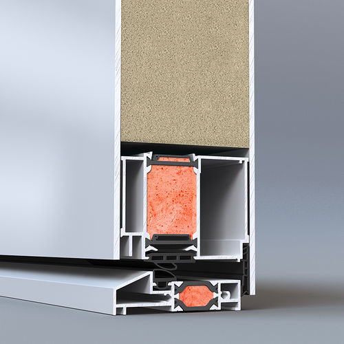 Aluminum door profile - XCLUSIVE 88I2 - Elvial - thermally-insulated