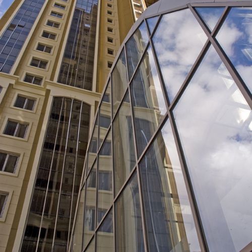 Aluminum and glass curtain wall - EL 7200 - Elvial - glass