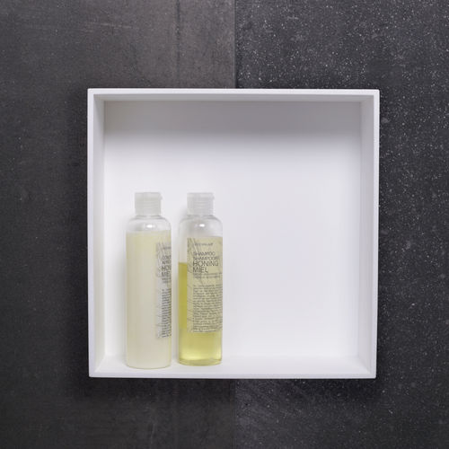 Solid Surface wall niche - SOLID BOX - ESS Easy Drain - rectangular / square / bathroom