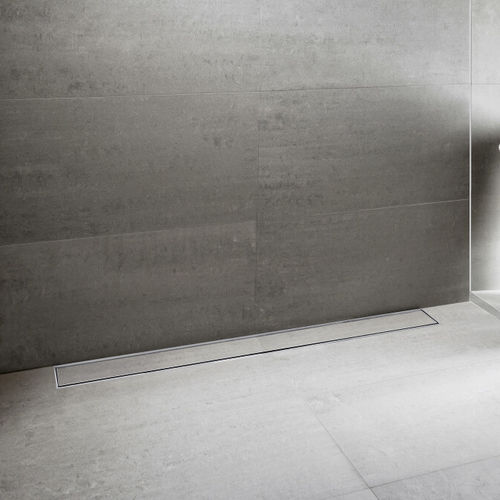 Stainless steel linear shower drain - MULTI WALL TILE - ESS Easy Drain - high-resistance