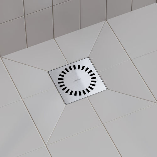 Rectangular shower base - AQUA BRILLIANT - ESS Easy Drain - above floor / tileable / stainless steel