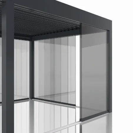 Solar control glass panel - Pirnar - stained / for pergola / flat