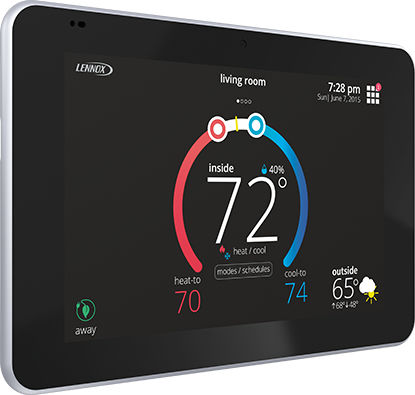 Programmable thermostat - ICOMFORT® S30 - Lennox - for heating / wall-mounted / black