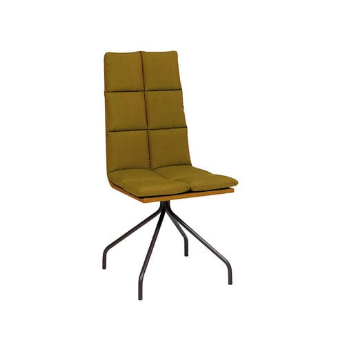 Contemporary chair - ARA H3 - DRESSY - indoor / fabric / metal base