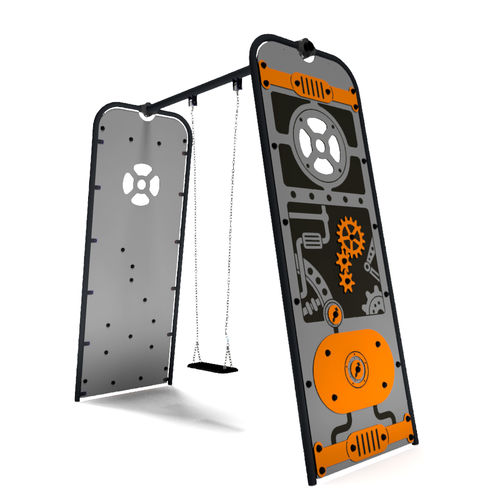 Powder-coated steel swing - INDUSTRIAL  - Free Kids s.c. - playground / with straight sit / single
