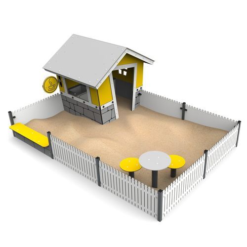Playground playhouse - CAFÉ   - Free Kids s.c. - waterproof / floor-mounted / with sandbox