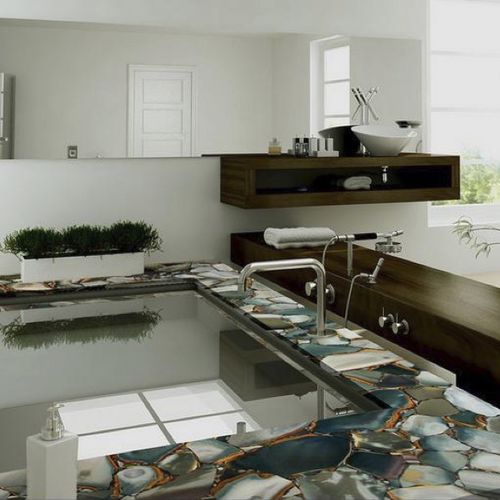 Marble countertop - ANGEL JASPER - WALL GRANITE SERVICE SRL - kitchen