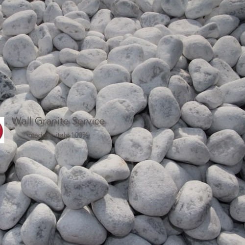 Patio pebble - BIANCO CARRARA CIOTTOLI - WALL GRANITE SERVICE SRL - rounded