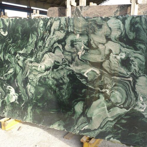 Granite stone slab - VERDE LAPPONIA - WALL GRANITE SERVICE SRL - for floor / brushed / green