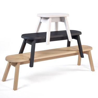Contemporary bench - BLACK SHEEP - Mmood - oak / modular