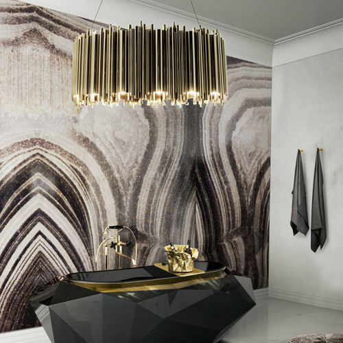 Wall-mounted decorative panel - AGATHA LOTUS SURFACE  - Maison Valentina - bathroom / UV-resistant / aluminum