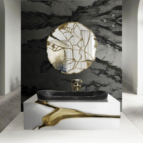 Wall-mounted mirror - GLANCE  - Maison Valentina - commercial / original design / round