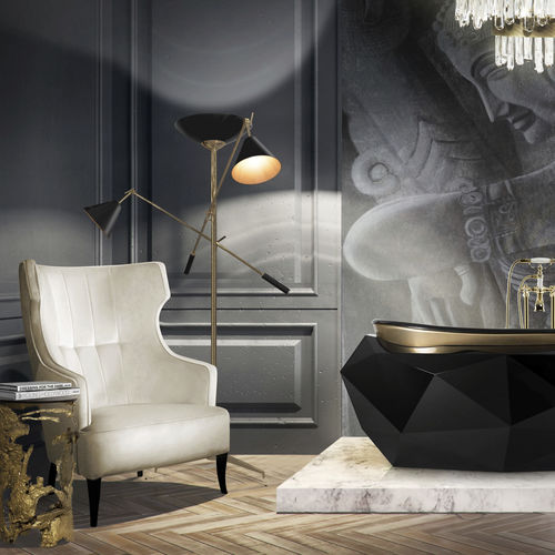 Traditional armchair - IGUAZU - Maison Valentina - velvet / cotton / wing