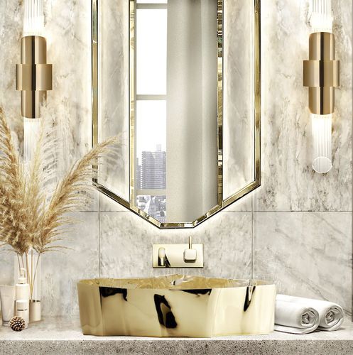 Contemporary wall light - TYCHO SMALL - Maison Valentina - indoor / brass / crystal