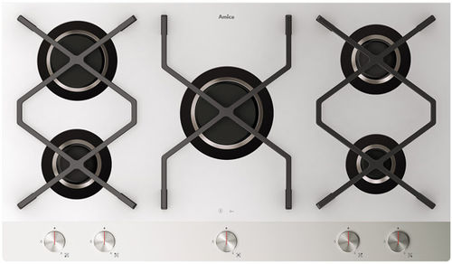 Vitroceramic cooktop - IN9610GCW - Amica - gas / 5 burner / built-in
