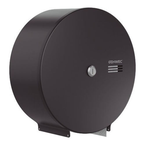 Wall-mounted toilet paper dispenser - GW03 02 04 03 - genwec - stainless steel / black / for public washroom