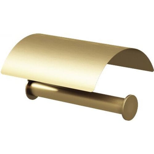 Wall-mounted toilet roll holder - GW05 76 04 07B - genwec - stainless steel / gold-colored / brushed