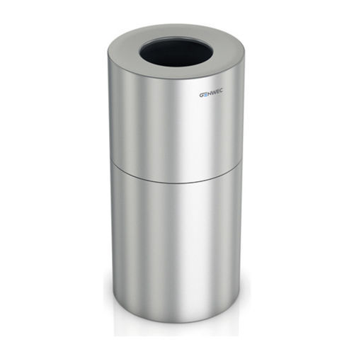 Public trash can - GW06 16 02 01 - genwec - aluminum / brushed aluminum / indoor