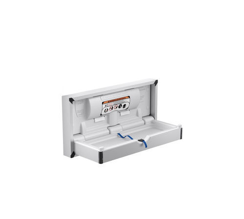 Stainless steel changing table - GW07 03 04 02 - genwec - wall-mounted / with safety belt / for public washroom