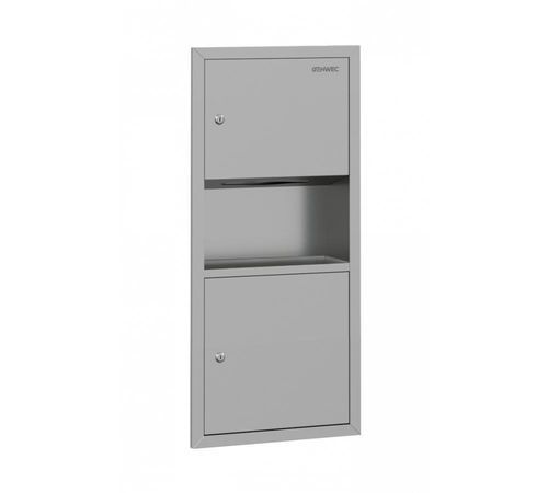 Recessed paper towel dispenser - GW09 02 04 01H1 - genwec - built-in / flush-mount / with trash can