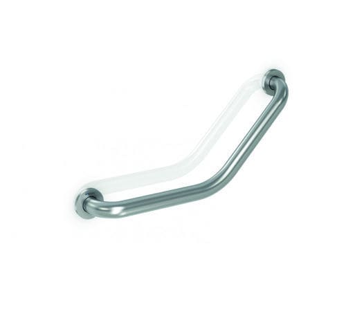 Brushed stainless steel grab bar - GW11 22 04 01 - genwec - stainless steel / angled / not specified