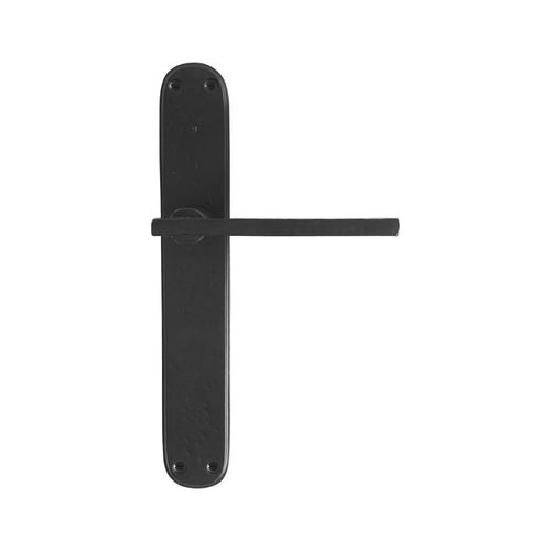 Door handle - PH2017 /P40 - Dauby - aged iron / raw metal / white bronze