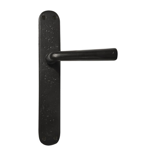 Door handle - PH1925+/P40 - Dauby - aged iron / raw metal / white bronze