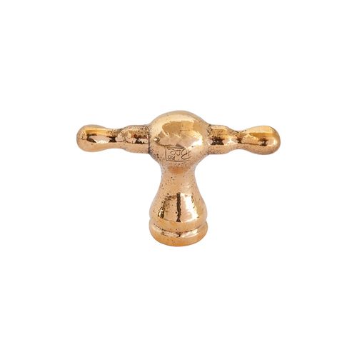 Traditional furniture knob - TAP-45  - Dauby - aged iron / raw metal / white bronze
