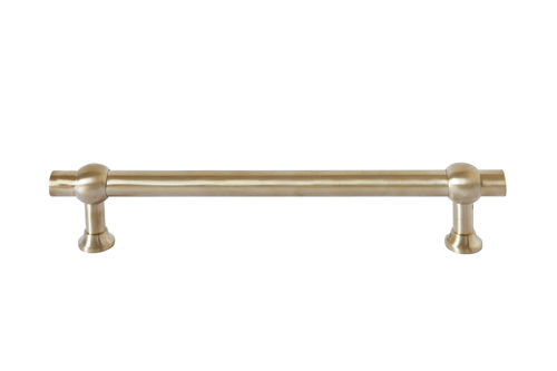 Door pull handle - COMT”CDF” - Dauby - brushed brass / traditional / on rose