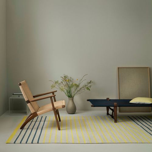 Contemporary rug - POPPY - Fabula living - striped / cotton / New Zealand wool
