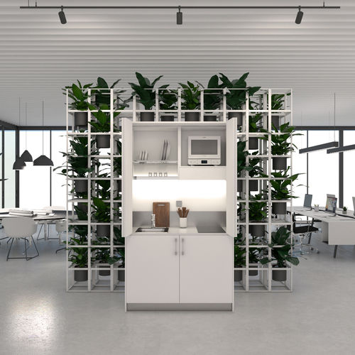 Hidden kitchenette - MINICOMPACT : 124 - MiniCucine.com - compact / melamine / with integrated appliances