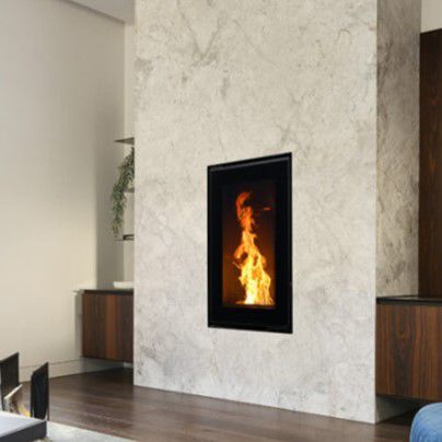 Pellet fireplace - WIND - BESTOVE - built-in / wall / Single-sided