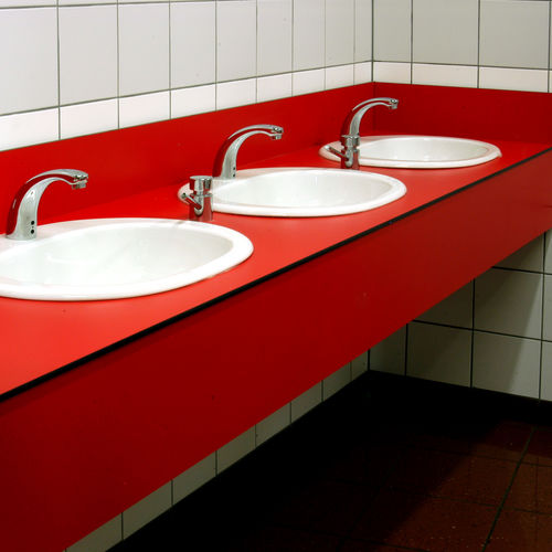 Wall-mounted washbasin - U011 - Frajt s.r.o. - HPL / corner / contemporary