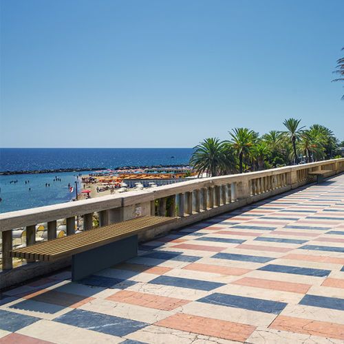 Contemporary public bench - MINIMAL  - THE ITALIAN LAB SRL - exotic wood / sheet steel