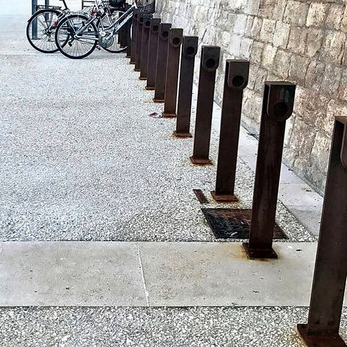 Floor-mounted bike rack - AGO - THE ITALIAN LAB SRL - for public space / galvanised steel / sheet steel