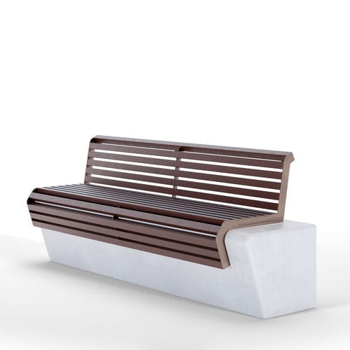 Contemporary public bench - FLAT 1 RECY - THE ITALIAN LAB SRL - recycled plastic / with backrest / without armrests