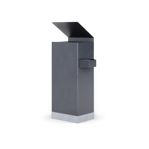 Public trash can - NAVY - THE ITALIAN LAB SRL - sheet steel / contemporary / single