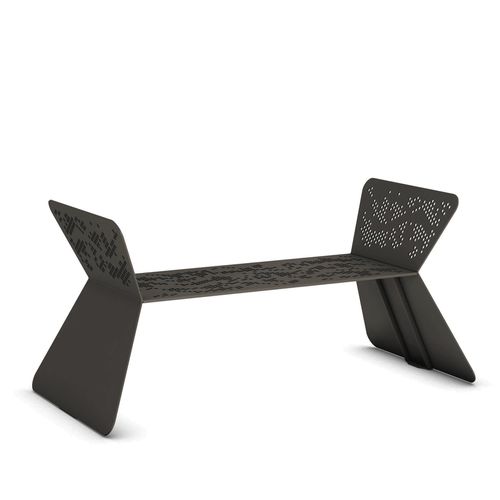 Contemporary public bench - EGO C - THE ITALIAN LAB SRL - galvanised steel / powder-coated steel / with armrests