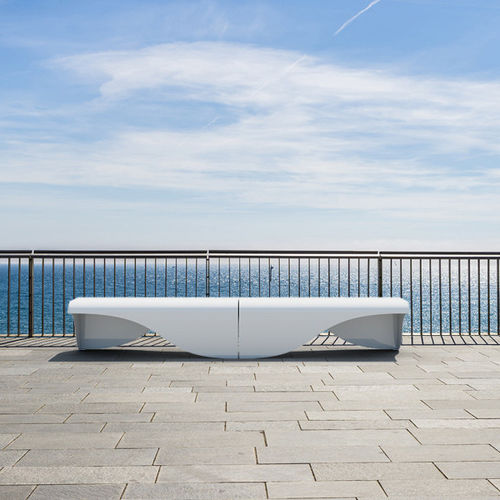 Contemporary public bench - ONDA 2.2 MT - THE ITALIAN LAB SRL - sheet steel / without backrest / without armrests